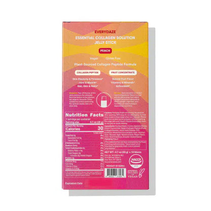 EVERYDAZE - Essential Collagen Solution Jelly Stick - Peach - 10 Packs 0.7 oz