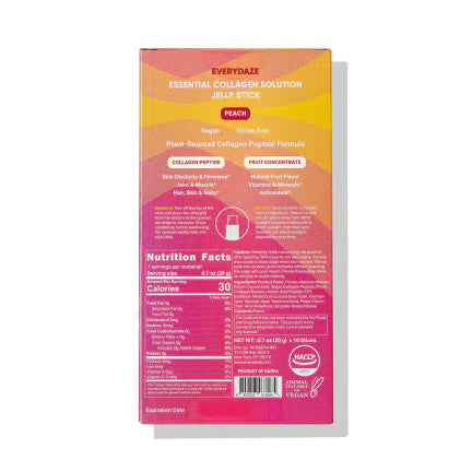 EVERYDAZE - Essential Collagen Solution Jelly Stick - Peach - 10 Packs 0.7 oz